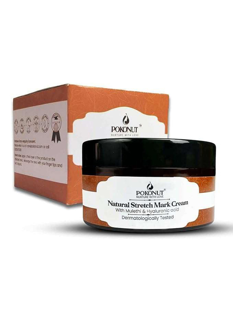Makeup-accessories-Beauty products Pokonut Natural Stretch Mark Cream With Mulethi & Hyaluronic Acid - 50 g